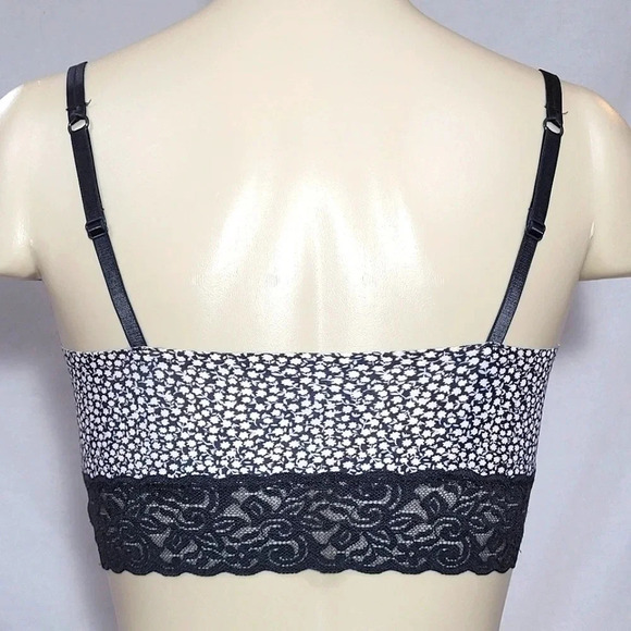 XS Xhilaration Laser Cut Wire Free Bra Bralette Gray Floral NWT  New with Tags - Picture 3 of 3
